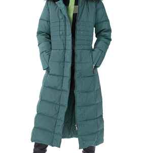 Mens Hooded Long Puffer Jacket Quilted Insulated Down-<b>Filled</b> Warm Winter Coat Casual Outdoor Wear Trendy Cold Weather Outfit - Product Image 2