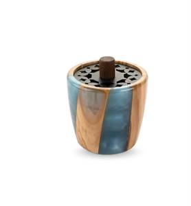 FAIZA CRAFT FC-7346 Brûleur d'encens artisanal en bois d'acacia et de santal de qualité supérieure, écologique, durable, aromathérapie, toutes saisons - Product Image 2