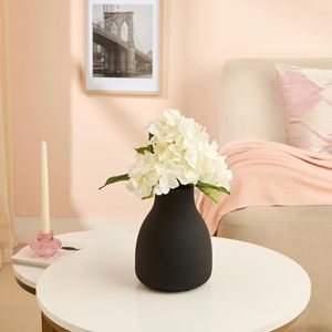 Vase à fleurs en métal allongé au design compact, vase décoratif moderne de couleur noire pour la maison et le bureau, disponible à la vente - Product Image 6