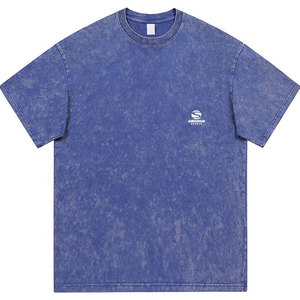 Camiseta Oversize para Hombre con Lavado Ácido, 250 GSM, Algodón Pesado, Estilo Vintage Desgastado, Cuello Redondo, Streetwear Retro, Ajuste Holgado - Product Image 5