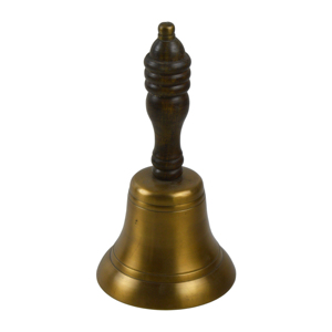 Clochettes en laiton électroplaqué argenté, design festif, avec poignée en bois, décorations de Noël, clochettes suspendues - Product Image 6
