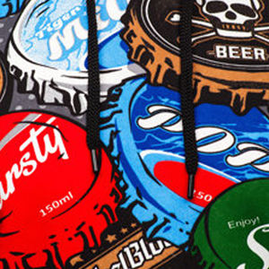 Sudadera con Capucha Casual para Hombre, Estampada, 100% Algodón, Invierno, Forro Polar Suave, Diseño Gráfico, Estilo Urbano - Product Image 5