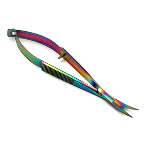 Ciseaux à cuticules de précision en acier inoxydable incurvés de qualité supérieure, outil de soin des ongles pour salon et usage domestique - Product Image 3