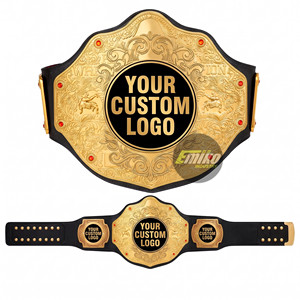 Ceinture de championnat personnalisée plaquée or, ceinture de titre d'arts martiaux, sangle en cuir blanc, logo personnalisé, ceintures de championnat de haute qualité - Product Image 6