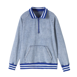 Sudadera personalizada de mezclilla con cremallera de un cuarto de la fraternidad Sigma, con soporte para etiquetas privadas para compradores mayoristas de ropa con marcas privadas - Product Image 1