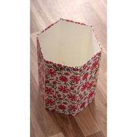 Magnifique poubelle à couvercle roulant ouvert, faite à la main en Inde, moderne, élégante, écologique, en carton imprimé, motif géométrique personnalisé