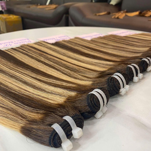 Extensiones de Cabello Humano Más Vendidas de Gran Proveedor, Color Piano, Liso Extremo, Trama Súper Sedosa, Precio de Fábrica, Súper Doble Trama - Product Image 2