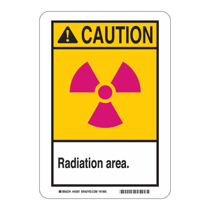 Panneau de signalisation de zone radioactive - Panneau d'avertissement pliable durable pour usage industriel, hospitalier et de laboratoire - Product Image 2