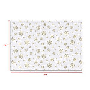 Nuevo diseño floral, mantel individual navideño de algodón de la mejor calidad con logotipo y diseño personalizados, mantel individual blanco para uso navideño. - Product Image 6