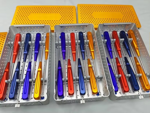 Juego de Curetas Ortopédicas Premium de 8 Piezas para Columna Vertebral, Herramientas Quirúrgicas Reutilizables de Acero Inoxidable para Huesos Cervicales, CE ISO - Product Image 4