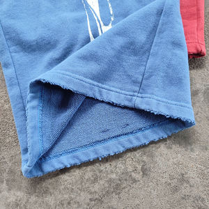 Pantalon de survêtement ample personnalisé, délavé à l'acide, avec ourlet troué, coupe évasée, style vintage streetwear, effet soleil délavé pour homme - Product Image 4