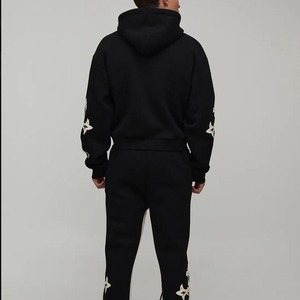 Conjunto Deportivo para Hombre, Sudadera con Capucha y Pantalones con Estampado Puff, Pantalones Deportivos Ajustados - Product Image 2
