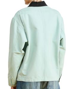 แจ็คเก็ตเดนิมสีมิ้นท์คุณภาพสูงแบบวินเทจสไตล์ดีทรอยต์สำหรับผู้ชาย ซิป แห้งเร็ว กันลม ระบายอากาศได้ดี - Product Image 4