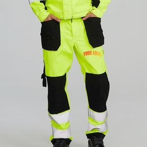 Men's Stretch Safety <b>Cargo</b> Trousers Heavy Duty Construction <b>Work</b> <b>Pants</b> - Product Image 5