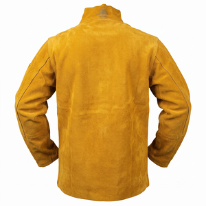 Veste de soudeur en cuir de vachette pleine fleur de haute qualité, résistante, soudée, imperméable, ignifuge, résistante à la chaleur 500C-1000C, pour la sécurité industrielle - Product Image 4