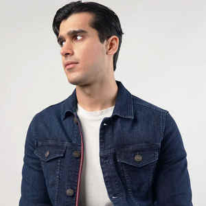 Veste en jean boutonnée pour homme, design personnalisé, robuste, classique, à manches longues - Product Image 3