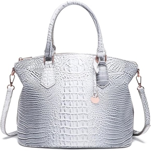 Bolso Tote de Cuero de Lujo para Mujer, con Grabado de Cocodrilo, Bolso de Hombro de Gran Capacidad, Bolso de Moda para Compras y Trabajo, Personalizable OEM - Product Image 4