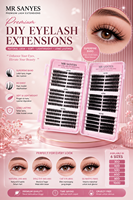 Extensions de cils personnalisables, longue durée, réutilisables, avec un design doux, confortable et d'apparence naturelle