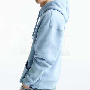 Sudadera con Capucha Extra Grande de Felpa 100% Algodón Ecológico para Hombre, Estilo Urbano de Invierno, Puños Acanalados, Cordón Ajustable - Product Image 5