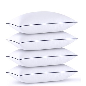 Wholesale TERRALOOM GLOBAL Modern Hotel Bedroom 100% Cotton Premium Quality <b>Bed</b> <b>Pillow</b> Solid White <b>Pillow</b> Case Cover High Neck - Product Image 1