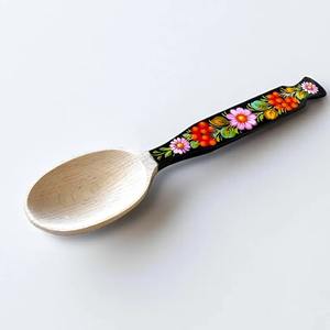 Cuchara de Madera Esmaltada con Diseño Impreso, Venta al por Mayor para el Hogar y la Cocina, Cuchara de Madera Natural, la Más Vendida de la India - Product Image 3