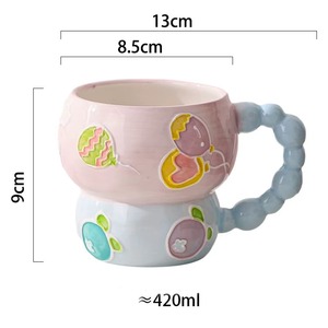 High-grade ceramic coffee <b>cup</b> suitable for hot and <b>cold</b> beverages including tea, coffee, milk, and hot chocolate - Product Image 2
