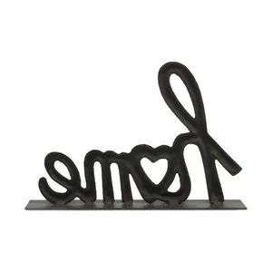 Home Metal Plaque Cast Iron Decorative <b>Letter</b> Art 2D <b>Wall</b> Sign for Home Decoration - Product Image 4