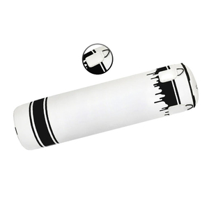 Sac de frappe sur pied blanc avec motif goutte de pluie noir en tissu Oxford durable, rempli de sable, fermeture éclair, pour entraînement de boxe adulte - Product Image 3