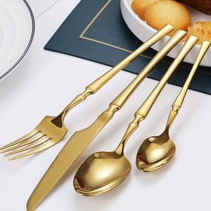 Couteau de table élégant, écologique, luxueux et moderne en or, 22,5 cm, poli miroir, en acier inoxydable, pour hôtels et mariages - Product Image 3