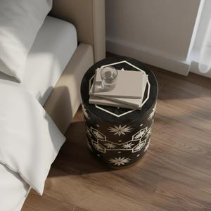 Mesa de Cajones con Incrustaciones de Hueso de ILAHI, Diseño Moderno con Detalles de Ágata, Almacenamiento de Tres Niveles, Mueble Portátil para Sala de Estar/Hogar - Product Image 4