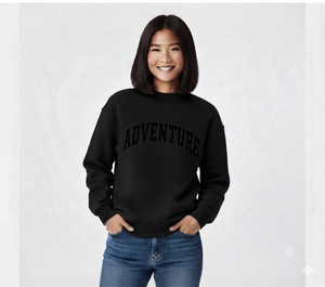 Sweat-shirt à col rond oversize en coton doux pour femme, broderie personnalisée, respirant, automne-hiver, décontracté - Product Image 1