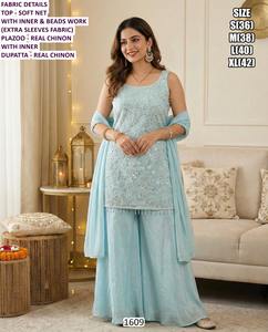 Robe longue traditionnelle brodée Bandhani pour femme, séchage rapide, pour mariage, Diwali, fête, décontractée, coupe classique, toutes saisons - Product Image 4