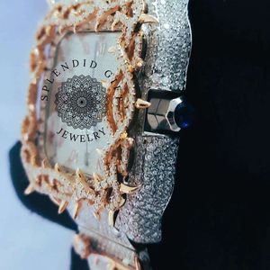 Montre Splendidigie Jewelry de luxe avec mouvement ETA, saphir et cristal de moissanite, 28 mm, analogique, quartz, légère, résistante à l'eau jusqu'à 10 m - Product Image 3