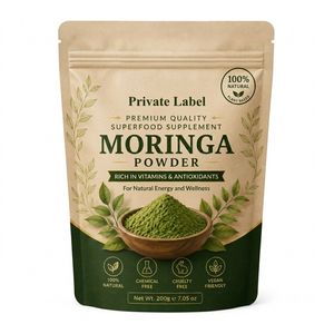 Poudre de Moringa biologique riche en vitamines et minéraux pour stimuler naturellement les niveaux d'énergie, améliorer l'endurance et la vitalité - Product Image 1