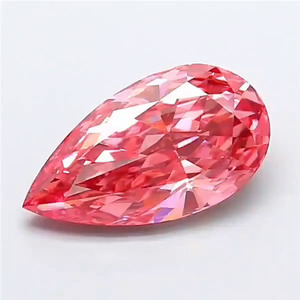 Diamantes Sueltos de 2.8 Quilates, Corte Pera, Color Rosa Brillante, Cultivados en Laboratorio, Rellenos, CVD HPHT, Certificados por IGI, Claridad VS VVS - Product Image 1
