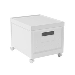 Set di 2 Scatole Portadocumenti Pieghevoli e Impilabili con Ruote e Coperchi, 10 Scomparti per Archiviazione, Organizzatore Portatile in Plastica per Documenti e Supporti Multimediali - Product Image 2