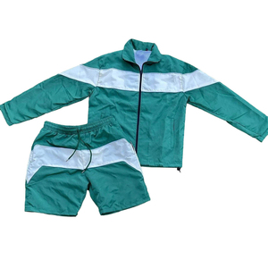 Ensemble veste et short coupe-vent pour homme, été, deux pièces, personnalisé, en spandex/coton, prix avantageux - Product Image 2