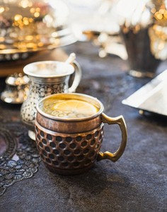 Taza de Cobre Sólido para Beber Café, Diseño Metálico Hecho a Mano para Agua, Jugo, Té y Bebidas Diarias - Product Image 1