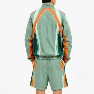 Latest Design Color Blocking Windbreaker <b>Shorts</b> <b>Set</b> For Men Personalized Logo Windbreaker <b>Shorts</b> <b>Set</b> In Bulk Quantity - Product Image 4
