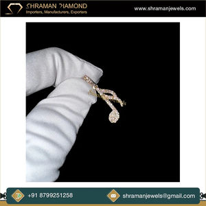 SHRAMAN JEWELS Collier Pendentif Minimaliste Note de Musique en Or Massif 14K avec Diamant Naturel Brillant, Unisexe, pour Amateurs de Musique - Product Image 2