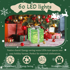 12in Motorized Pop-up Gift <b>Box</b> with Snowman Xmas Outdoor Holiday Yard Decorations 60 <b>LED</b> <b>Lights</b> Christmas Inflatable Decorations - Product Image 5