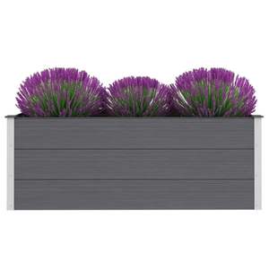 Lit surélevé de jardin en WPC gris 59.1 \ "X 19.7 \" X 21.3 \ "-Fournitures de jardin haut de gamme - Product Image 2
