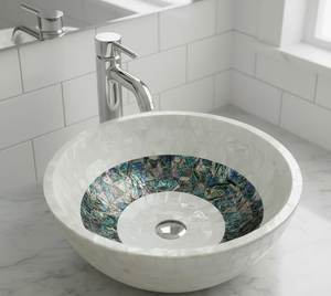 Premium Resin Marble Quartz Countertop Sink Basin With Smooth Polished Finish For Modern Bathroom Vanity Water Resistant Design - Product Image 3