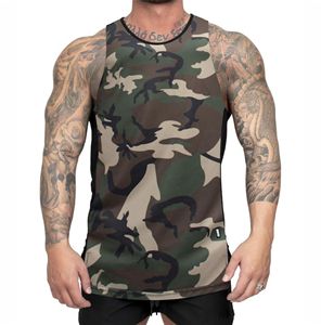Camiseta Deportiva Profesional para Hombre, Chaleco con Logotipo Personalizado, Camiseta sin Mangas para Fisicoculturismo, Impresión por Transferencia de Calor, 100% Poliéster Tejido, Informal - Product Image 6