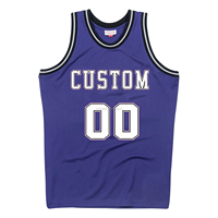 Jersey Basket Hitam Custom untuk Sablon Layar, Tank Top Unisex, Bahan Polyester Ringan, Bernapas, Cepat Kering, Ukuran Dewasa