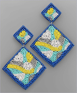 Traditional Style Embroidery <b>Earrings</b> with Beading Seed Bead <b>Tassels</b> <b>Earrings</b> for Women by MD HANDICRAFTS - Product Image 2