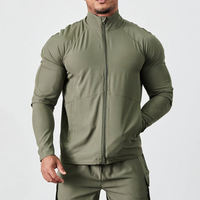 Veste unisexe tricotée à capuche respirante pour l'hiver, vêtement de sport, streetwear printemps-automne, veste de survêtement tendance avec poches sur le devant, personnalisable (OEM)