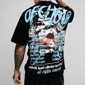 Nouveau style T-shirts décontractés à col rond pour hommes, manches longues, 100% coton, impression numérique, respirants, haute qualité, couleur noire, meilleur design - Product Image 2