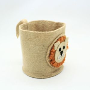 Cesta de Fieltro Multiusos con Diseño de León - Product Image 5