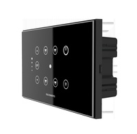 Module d'interrupteur intelligent universel Fox Domotics à 4 voies, contrôlé par Alexa, avec effet de gradation fluide, variateur de lumière, maison intelligente, verre trempé IP40